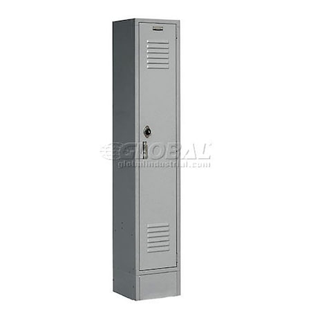 1-Tier 1 Door Locker, 12Wx12Dx60H, Gray, Assembled